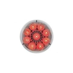 Clearance Light - 2" Round Reflector Light, 9 LED, Red LED/Lens