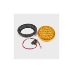 4" Amber Round Tail/Turn Led Light With 24 Leds And Amber Lens