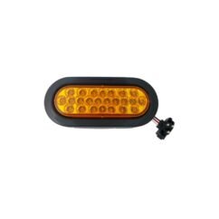 6" Amber Oval Marker/Tail/Turn Led Light With 24 Leds And Amber Lens