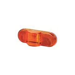 Side Turn/Side Marker: LED, Turn Signal Light, Amber, Oval, 2 13/16 in Overall Ht, Grommet